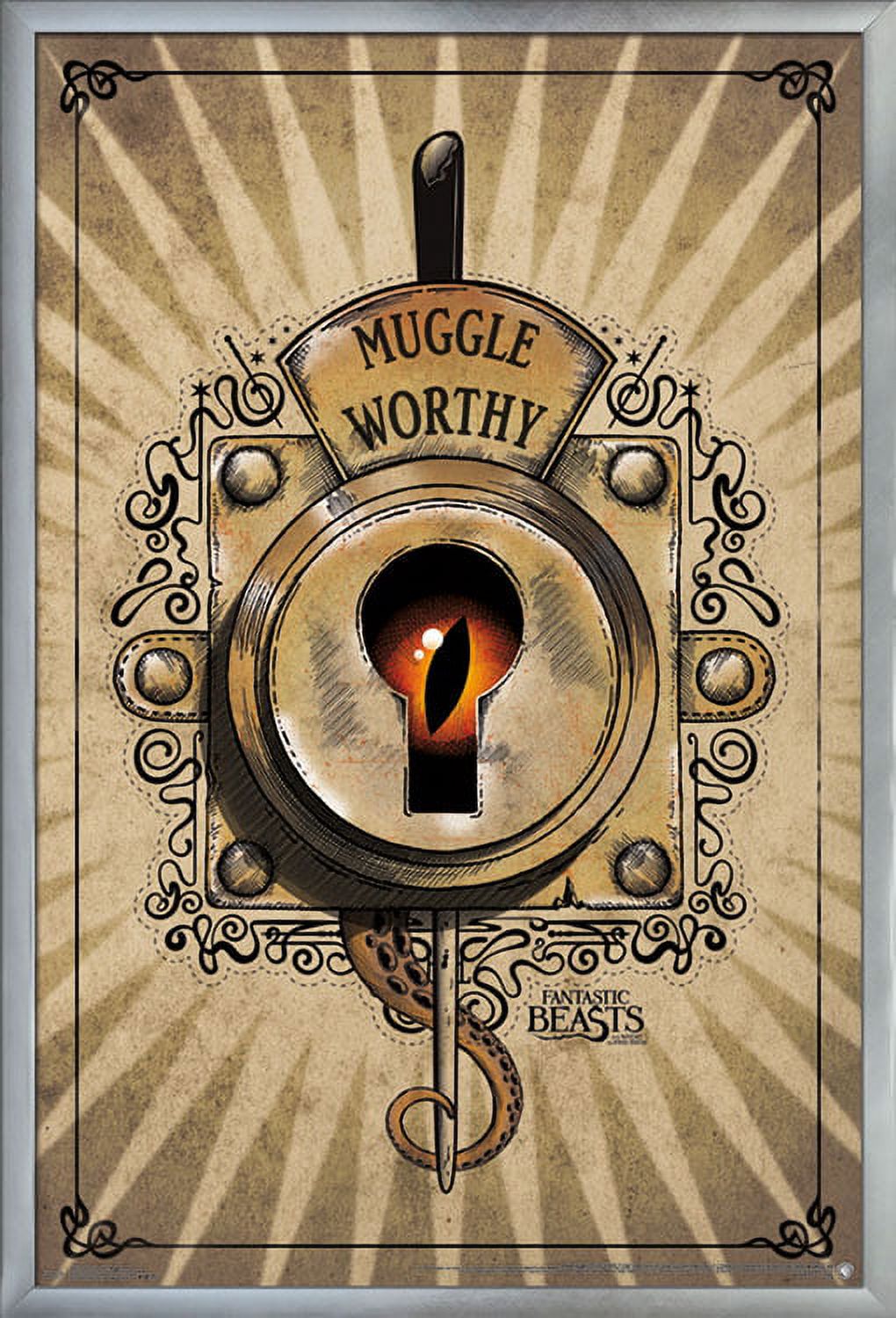 Fantastic Beasts And Where To Find Them - Muggle Worthy Wall Poster, 22.375" x 34", Framed