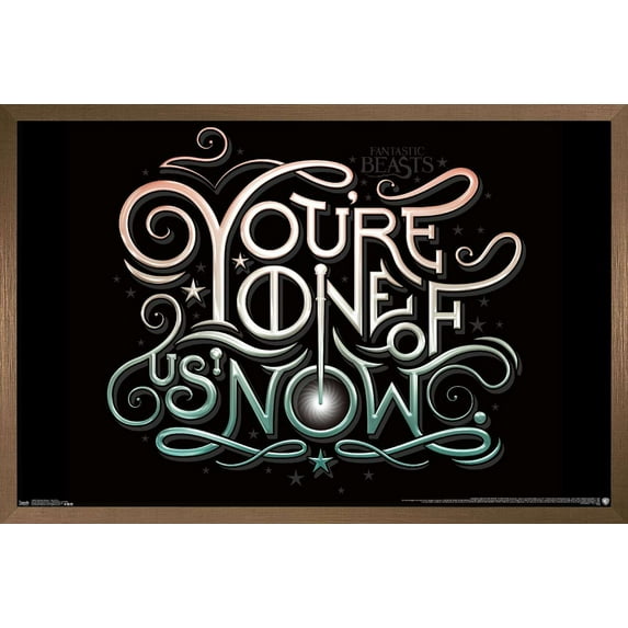 Fantastic Beasts And Where To Find Them - One Of Us Wall Poster, 14.725" x 22.375", Framed