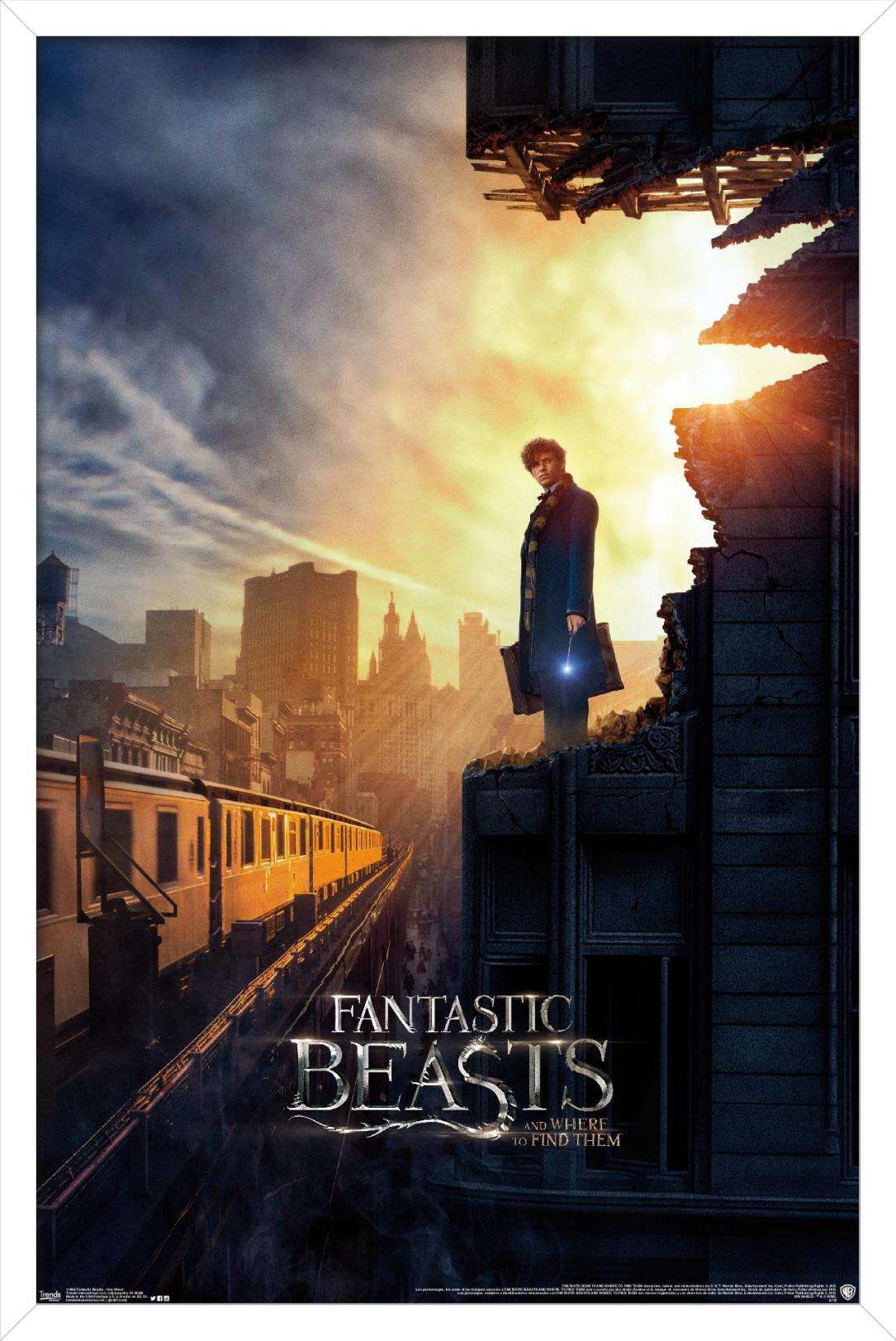 Fantastic Beasts And Where To Find Them - One Sheet Wall Poster, 14.725" x 22.375", Framed