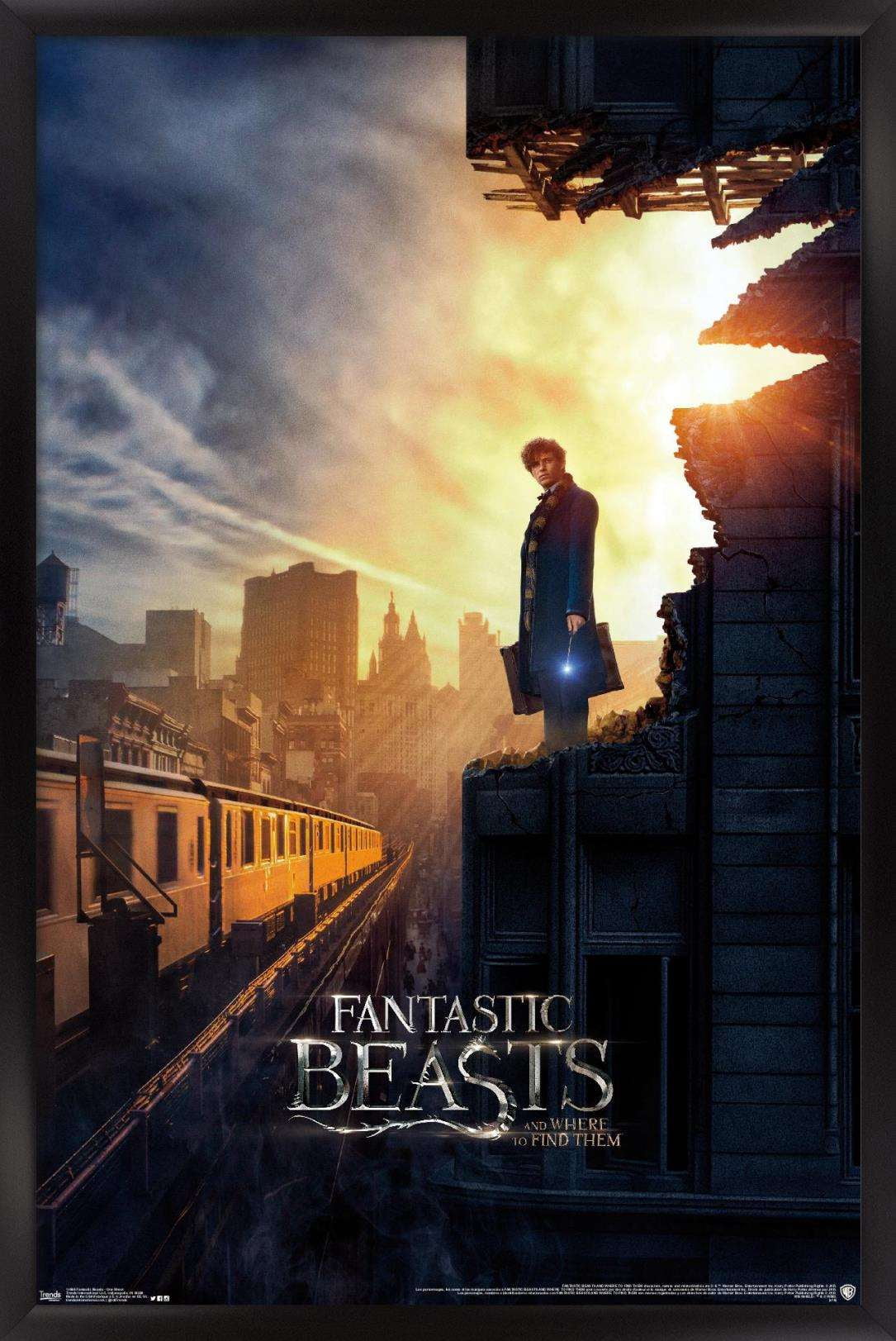 Fantastic Beasts And Where To Find Them - One Sheet Wall Poster, 14.725" x 22.375", Framed