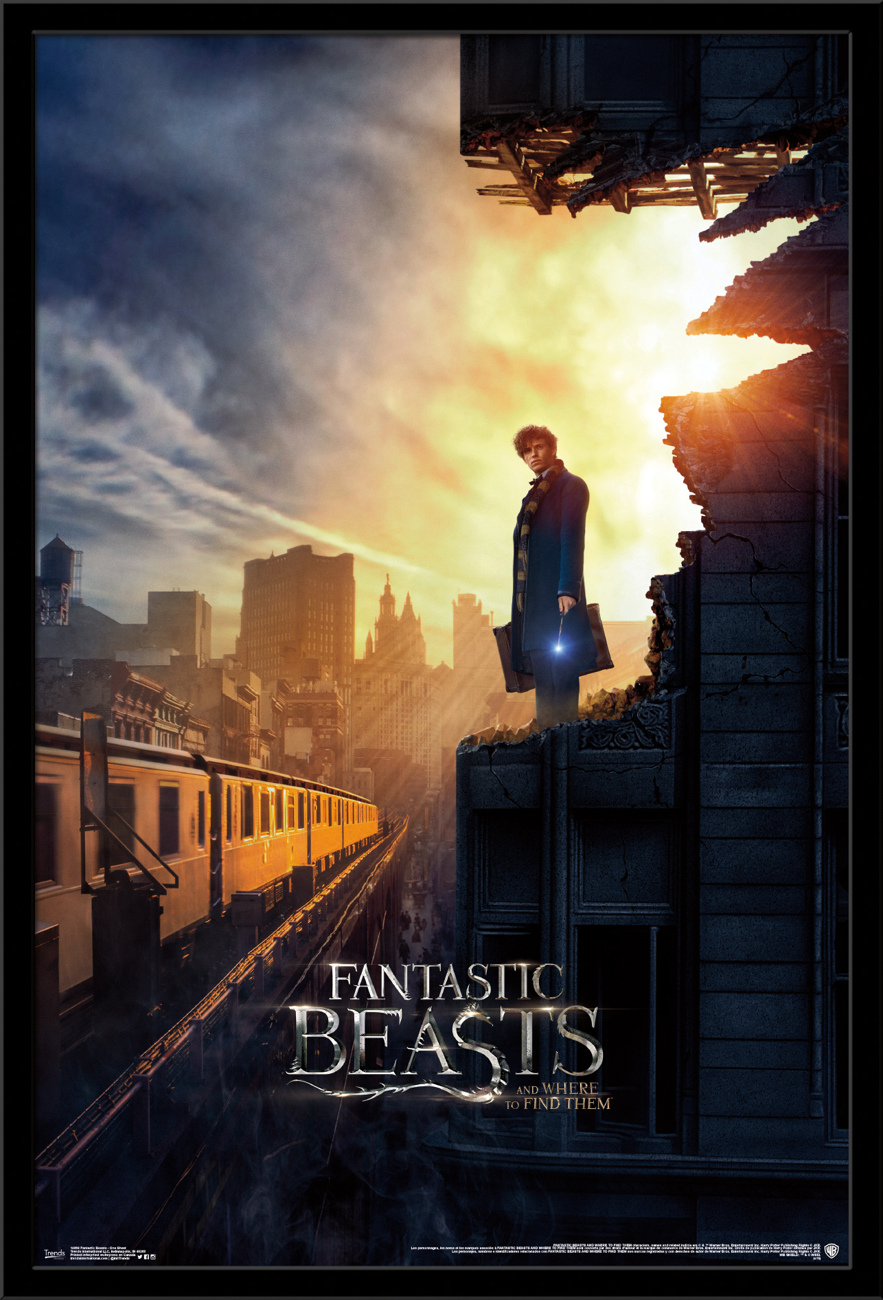 Fantastic Beasts And Where To Find Them - One Sheet Wall Poster, 22.375" x 34", Framed