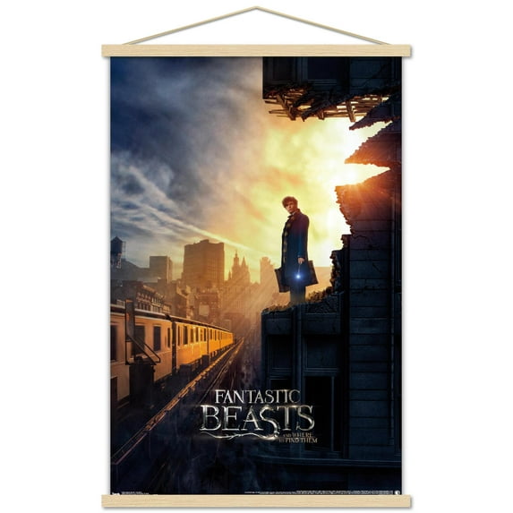 Fantastic Beasts And Where To Find Them - One Sheet Wall Poster with Wooden Magnetic Frame, 22.375" x 34"