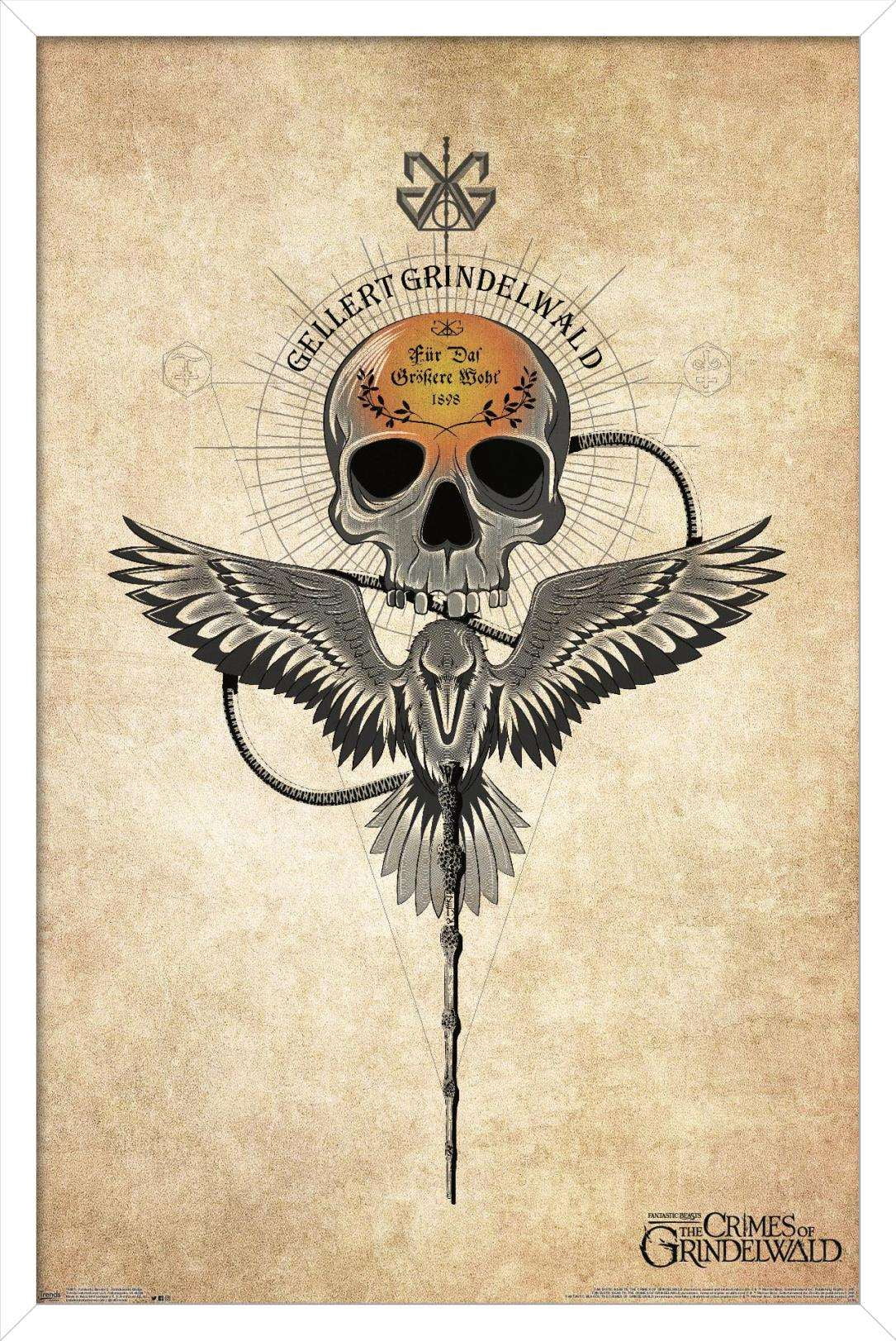Fantastic Beasts And Where To Find Them: The Crimes of Grindelwald - Grindelwald Badge Wall Poster, 14.725" x 22.375", Framed