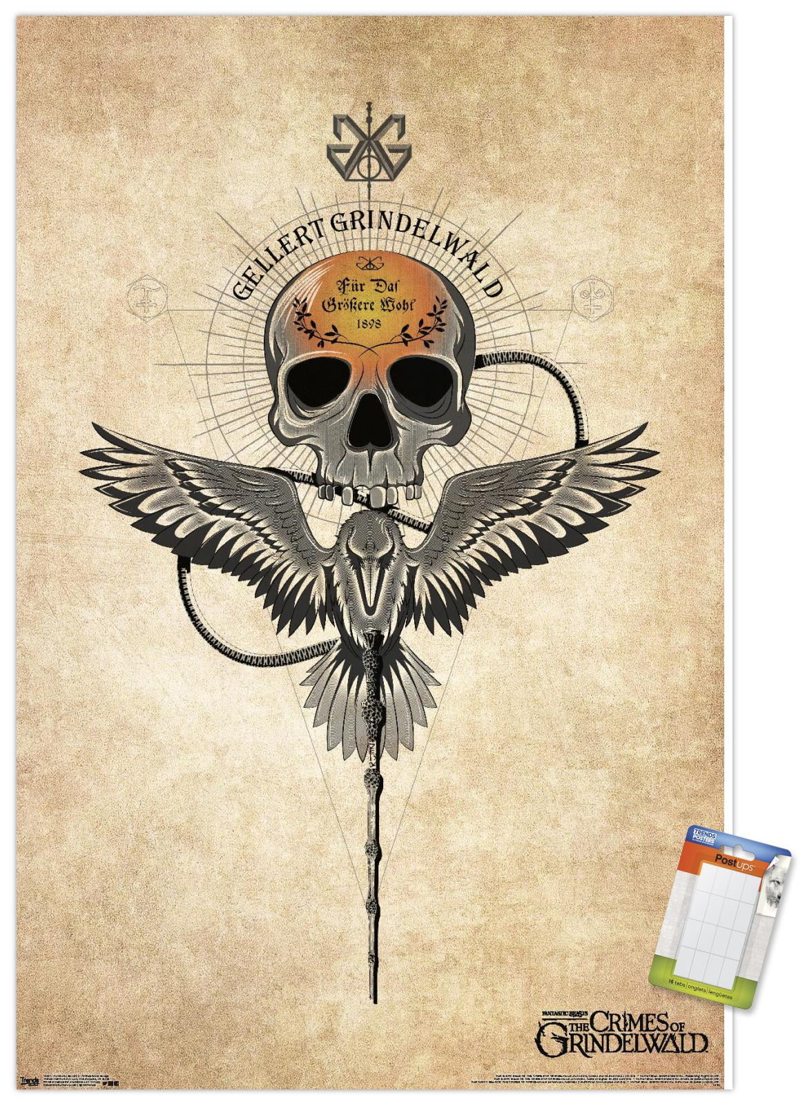 Fantastic Beasts And Where To Find Them: The Crimes of Grindelwald - Grindelwald Badge Wall Poster, 14.725" x 22.375"