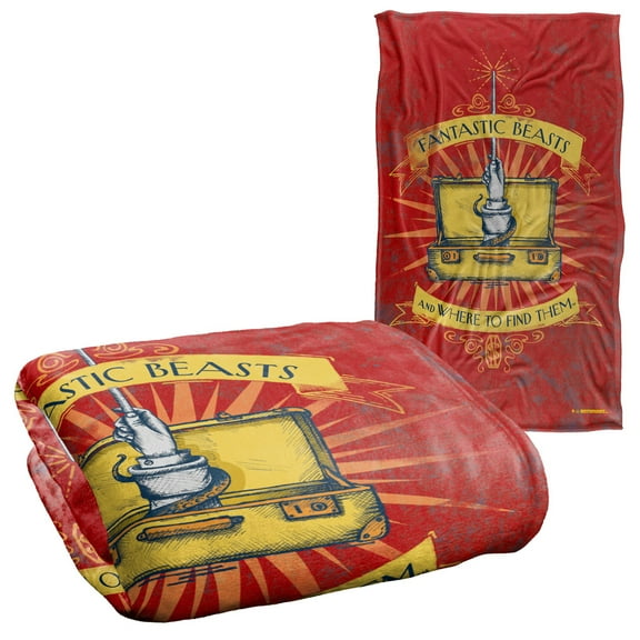 Fantastic Beasts Blanket, 36"x58" Magic Briefcase IllustrationSilky Touch Super Soft Throw Blanket