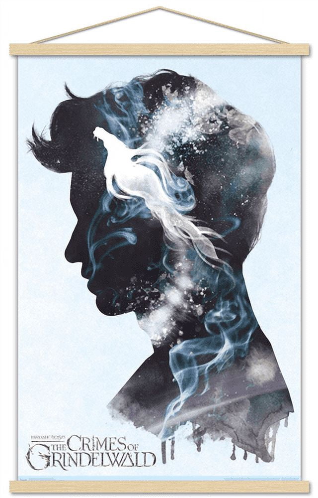 Fantastic Beasts: Crimes Of Grindelwald - Newt Illustration Wall Poster with Wooden Magnetic Frame, 22.375" x 34"