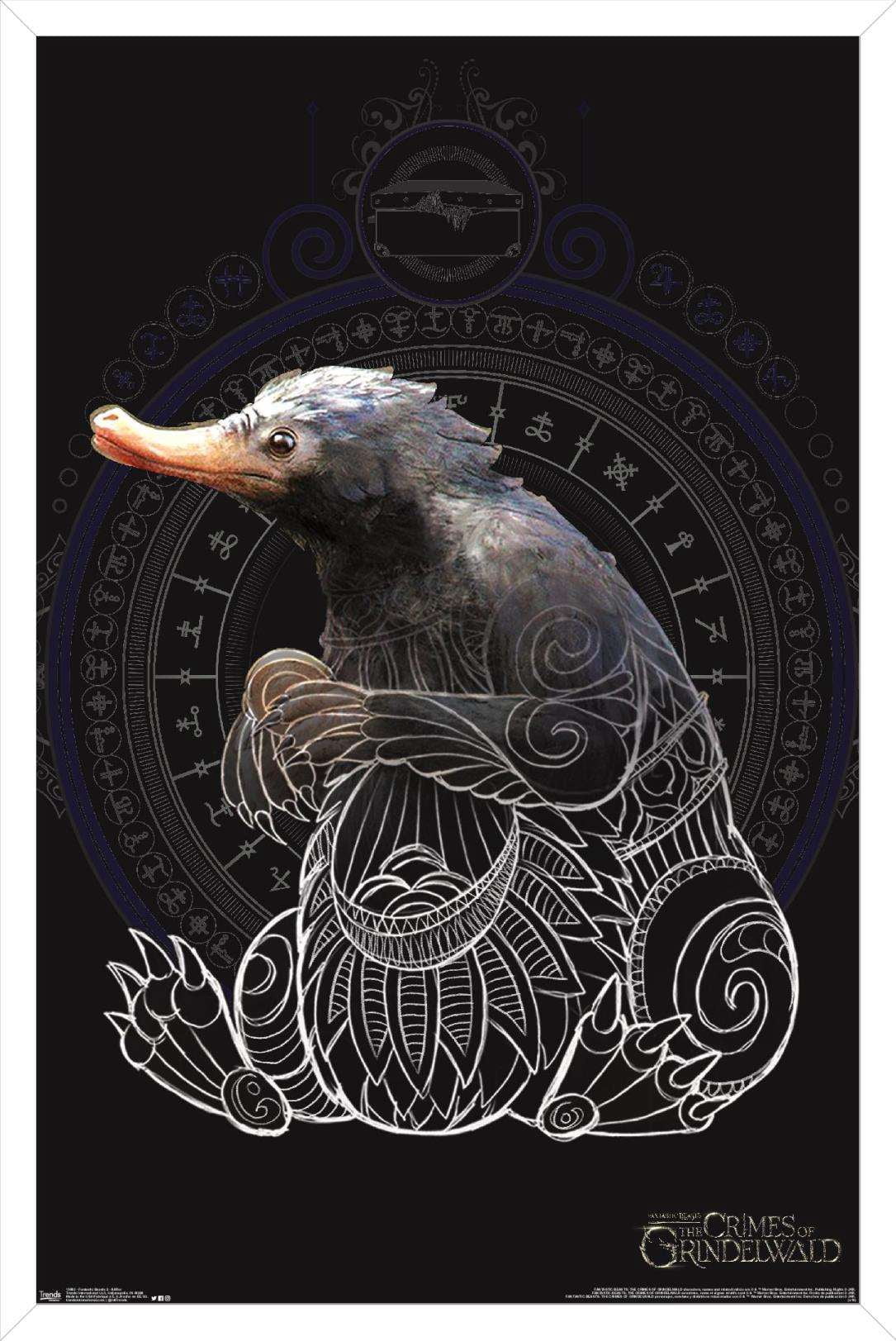 Fantastic Beasts: Crimes Of Grindelwald - Niffler Wall Poster, 14.725" x 22.375", Framed