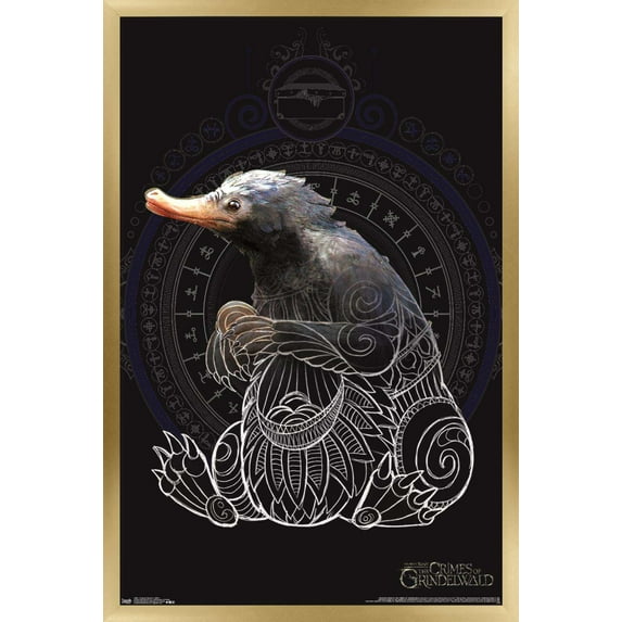 Fantastic Beasts: Crimes Of Grindelwald - Niffler Wall Poster, 14.725" x 22.375", Framed