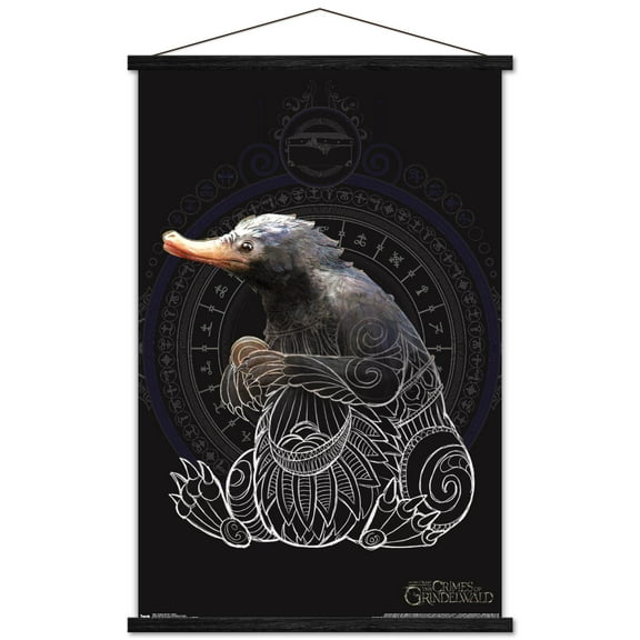 Fantastic Beasts: Crimes Of Grindelwald - Niffler Wall Poster with Wooden Magnetic Frame, 22.375" x 34"