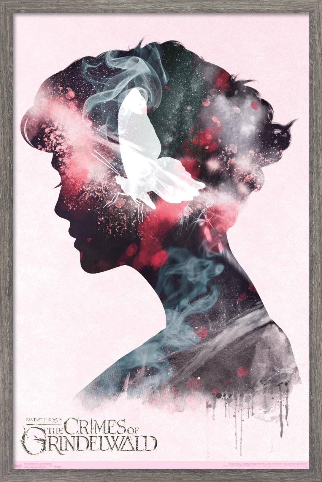 Fantastic Beasts: Crimes Of Grindelwald - Queenie Illustration Wall Poster, 14.725" x 22.375", Framed