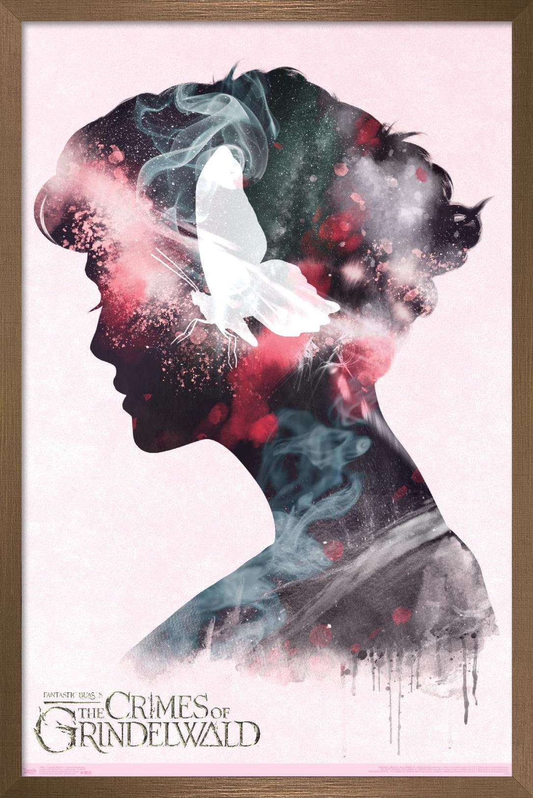 Fantastic Beasts: Crimes Of Grindelwald - Queenie Illustration Wall Poster, 14.725" x 22.375", Framed