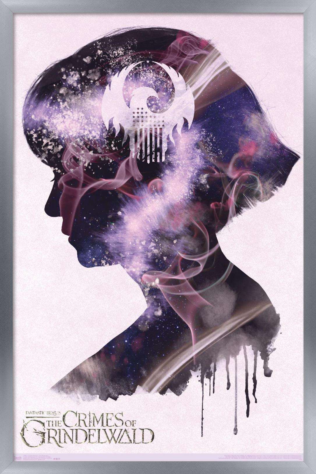 Fantastic Beasts: Crimes Of Grindelwald - Tina Illustration Wall Poster, 14.725" x 22.375", Framed