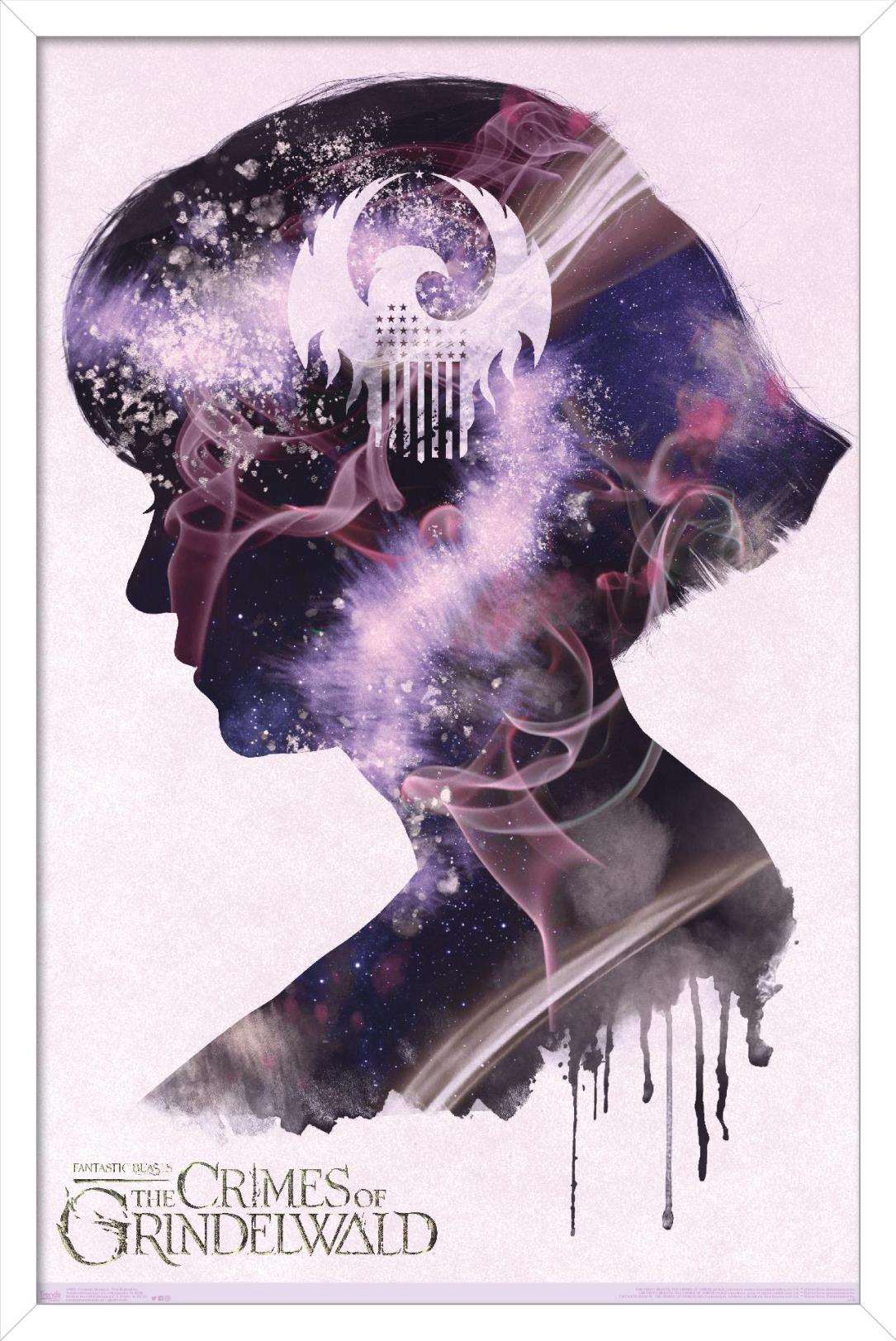 Fantastic Beasts: Crimes Of Grindelwald - Tina Illustration Wall Poster, 14.725" x 22.375", Framed