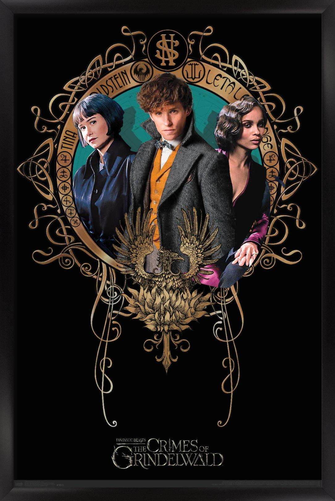 Fantastic Beasts: Crimes Of Grindelwald - Trio Wall Poster, 14.725" x 22.375", Framed