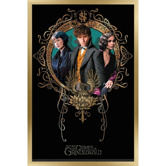 Fantastic Beasts: Crimes Of Grindelwald - Trio Wall Poster, 14.725" x 22.375", Framed