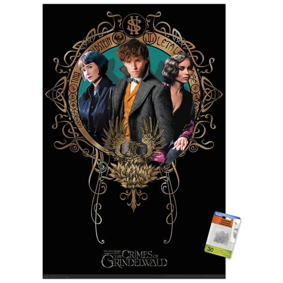 Fantastic Beasts: Crimes Of Grindelwald - Trio Wall Poster with Push Pins, 22.375" x 34"