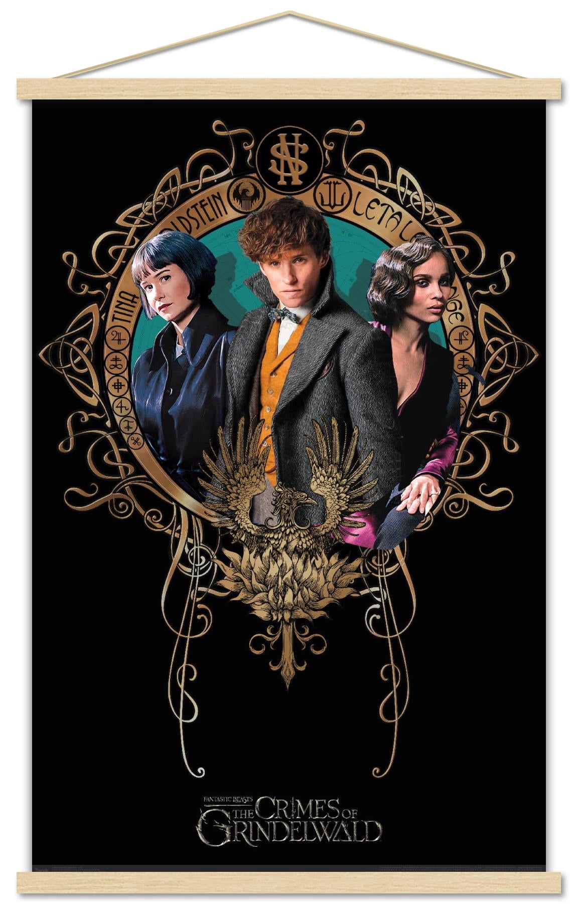 Fantastic Beasts: Crimes Of Grindelwald - Trio Wall Poster with Wooden Magnetic Frame, 22.375" x 34"