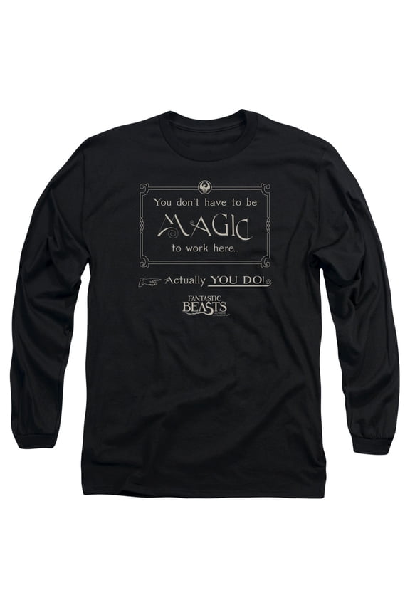 Fantastic Beasts - Magic To Work Here - Long Sleeve Shirt - Large