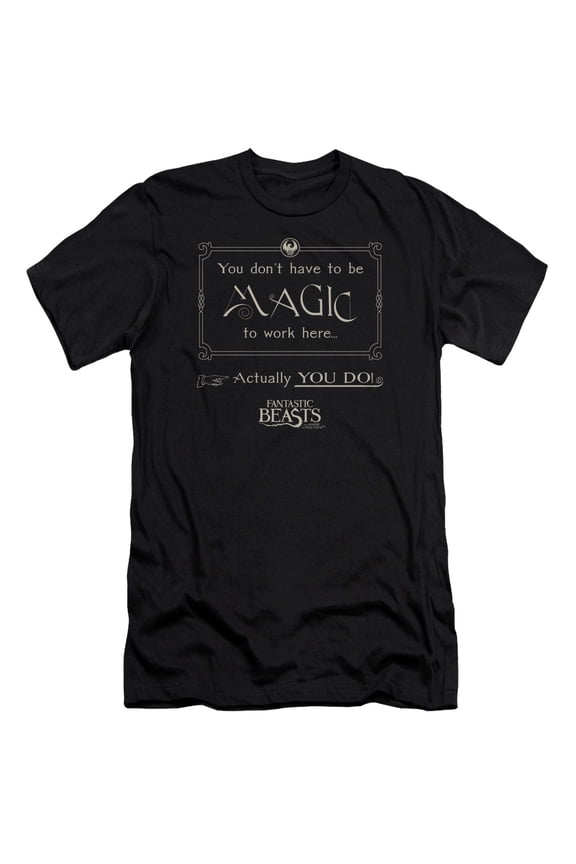 Fantastic Beasts - Magic To Work Here - Slim Fit Short Sleeve Shirt - Small