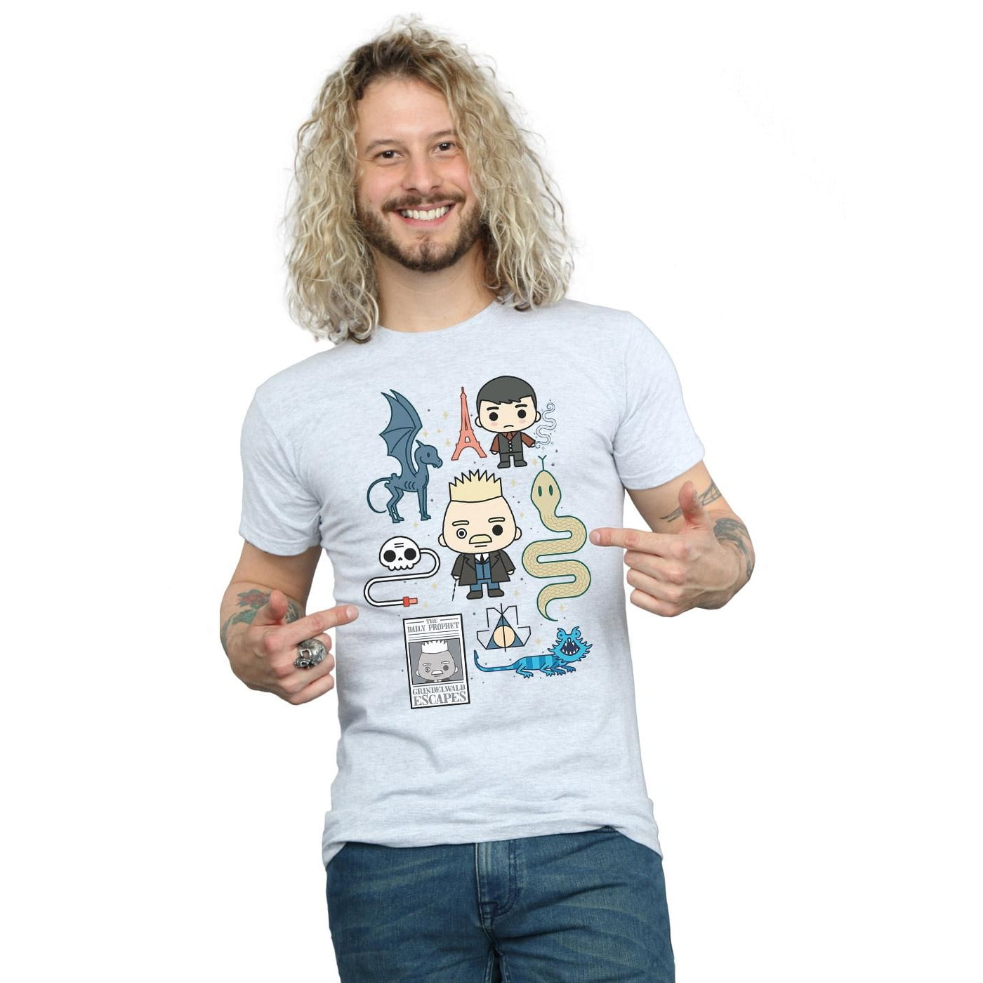 Fantastic Beasts Mens Chibi Grindelwald TShirt