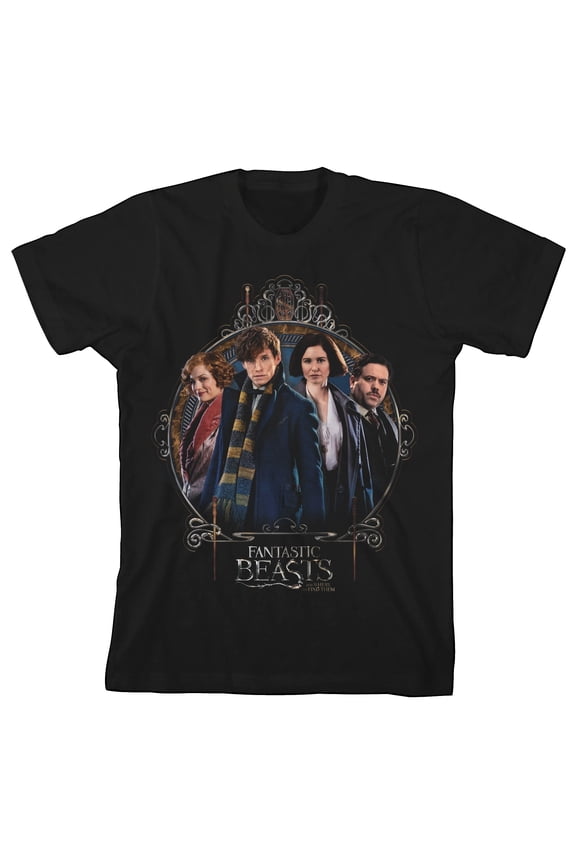 Fantastic Beasts Movie Poster Toddler Boy's Black T-shirt-3T