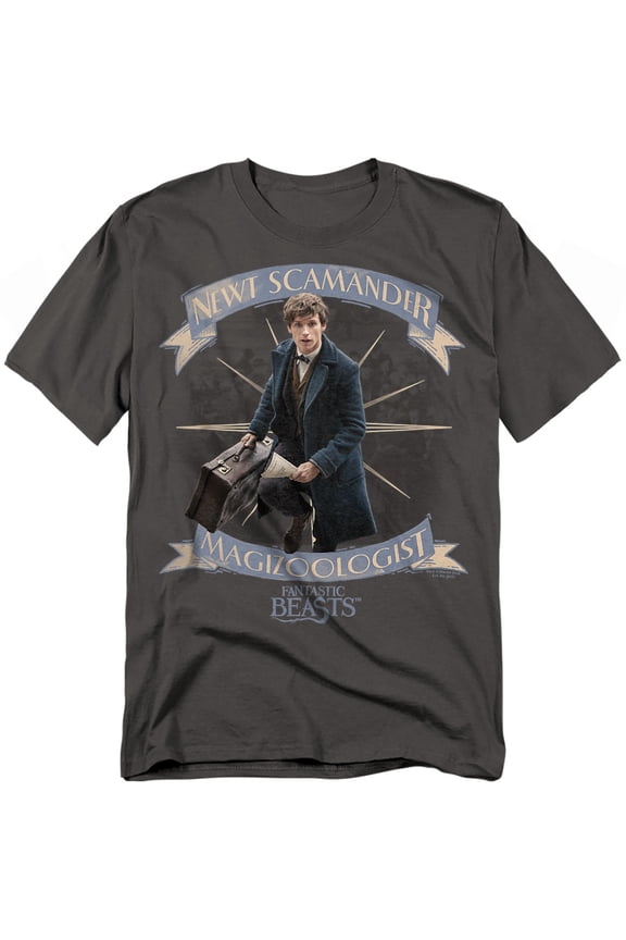 T-Shirt Newt Scamander Unisex Graphic Tee For Men & Women Charcoal