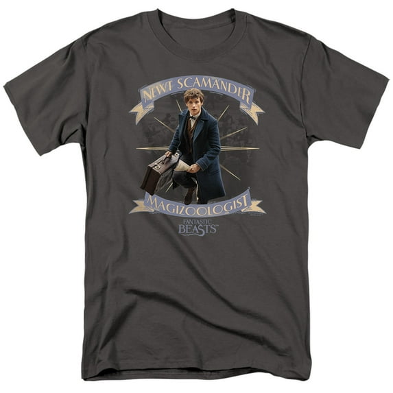 Fantastic Beasts T-Shirt Newt Scamander Unisex Graphic Tee For Men & Women Charcoal