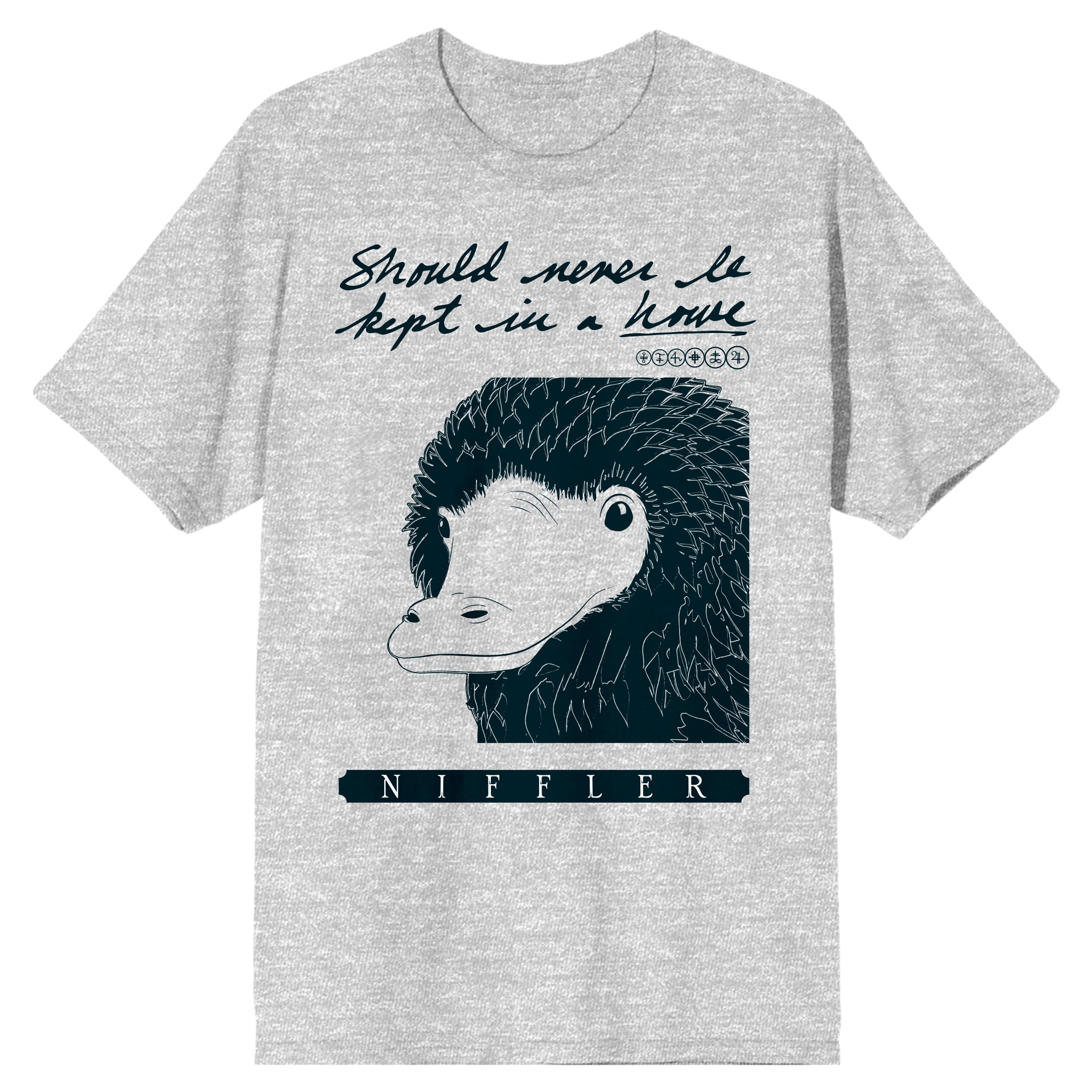 T-shirt Homme Les Animaux Fantastiques - Logo Noir Coton - Neuf Avec étiquettes
