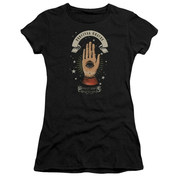 Fantastic Beasts Percival Graves S/S Junior Women's T-Shirt Sheer Black