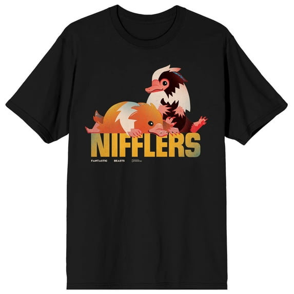 Fantastic Beasts Secrets Of Dumbledore Nifflers Men's Black T-shirt-XL