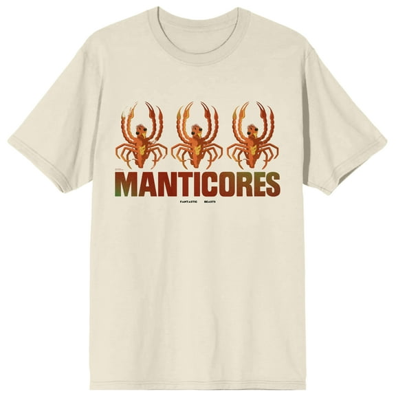 Fantastic Beasts: Secrets of Dumbledore Manticores Creatures Men's Natural Graphic T-Shirt-Large