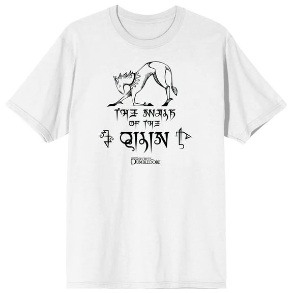 Fantastic Beasts: Secrets of Dumbledore Thunderbird Logo Men's White Graphic Tee-Medium