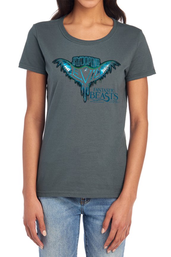 Fantastic Beasts Swooping Evil Women's T Shirt, Charcoal, Large