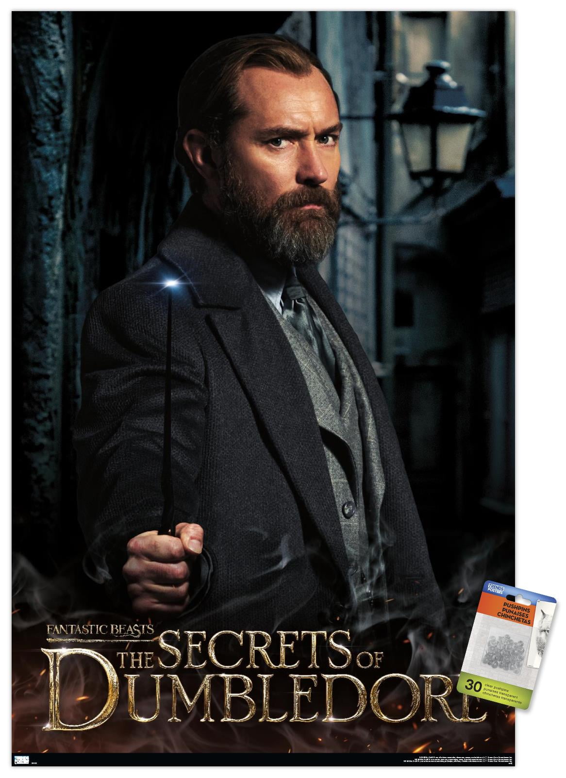 Fantastic Beasts: The Secrets of Dumbledore - Dumbledore Wall Poster with Pushpins, 22.375" x 34"
