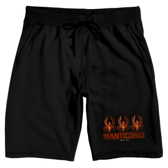 Fantastic Beasts: The Secrets of Dumbledore Manticores Men's Black Lounge Shorts-Medium