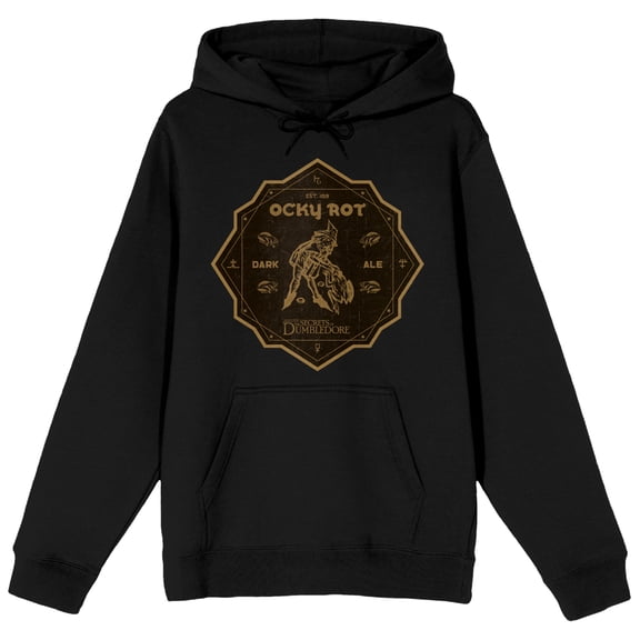 Fantastic Beasts: The Secrets of Dumbledore Ocky Rot Logo Men's Black Graphic Hoodie-Medium