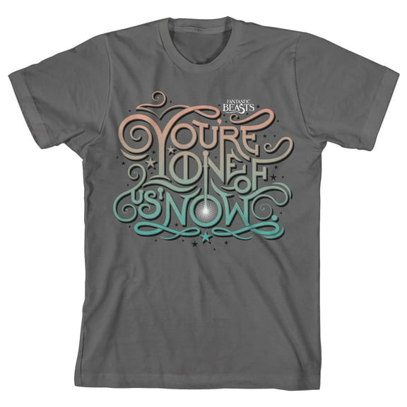 Fantastic Beasts You're One of Us Now Boy's Charcoal T-shirt