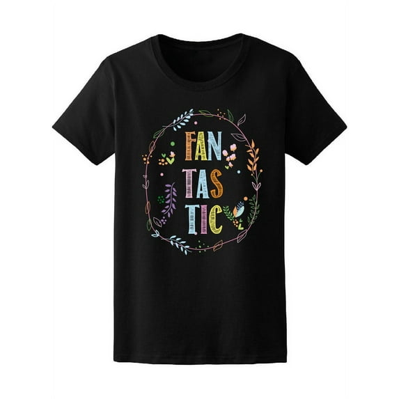 Fantastic Colorful Floral Wreath Tee Women's -Image by Shutterstock