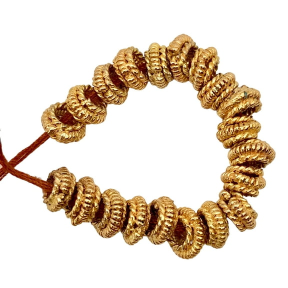 Fantastic! Copper Braided Spacer Beads | 6x3mm | Copper | Wheel | 20 beads |