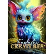 Fantastic Creatures Coloring Book for Adults cute Creatures Coloring Book Grayscale cute Monsters Coloring Book for Adu, Paperback