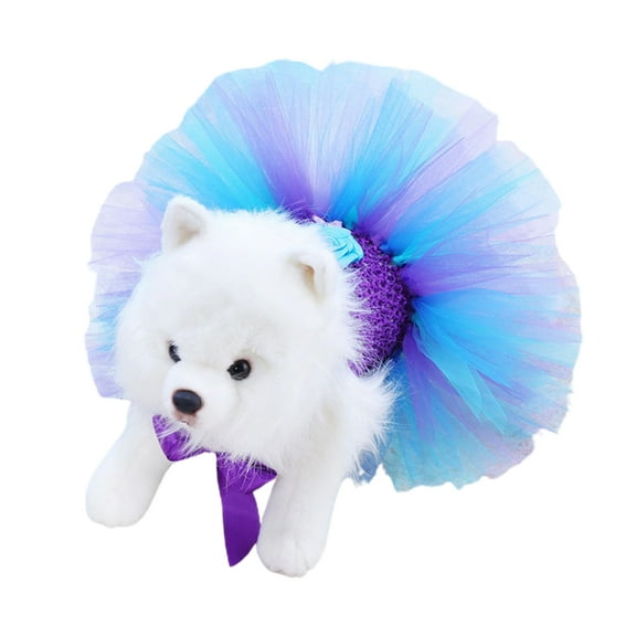 Fantastic Dog Dress Floral Design Breathable Sweet Lace Pet Tutu Skirt for Party Outfits
