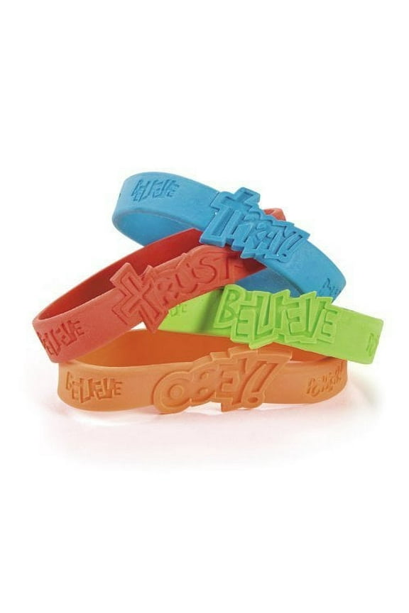 Fantastic Faith Rubber Bracelets - Jewelry - 24 Pieces