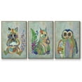 thumbnail image 1 of Fantastic Florals Owl - Framed Premium Gallery Wrapped Canvas L Frame 3 Piece Set - Ready to Hang, 1 of 4
