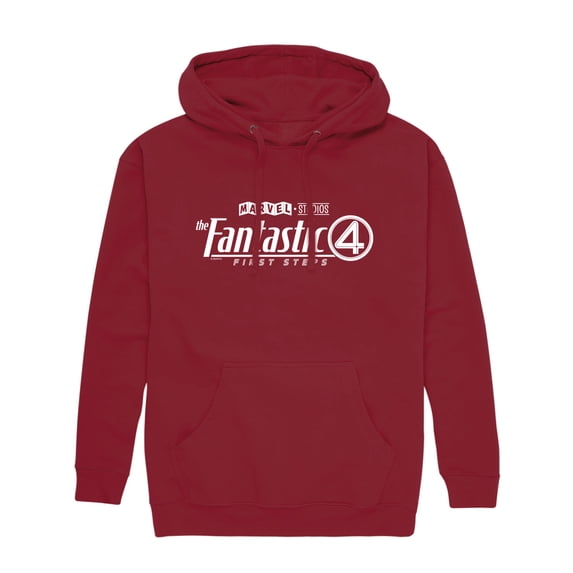 Fantastic Four (2025) - Fantatic Four Logo White - Men's Fleece Hoodie Sweatshirt