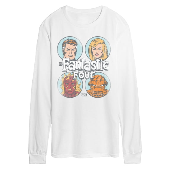 Fantastic Four - Chara Grid Tonal Washed - Men's Long Sleeve Graphic T-Shirt