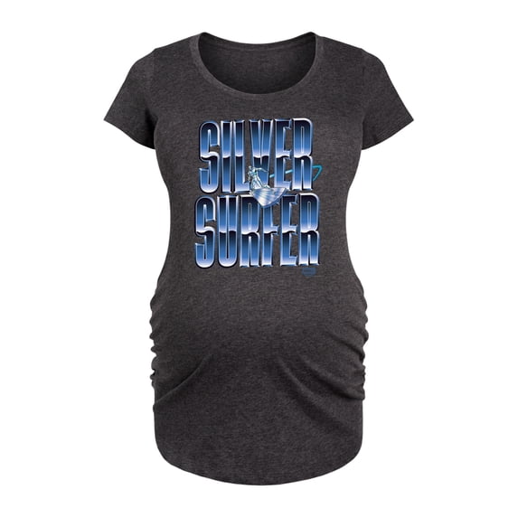 Fantastic Four - Chrome Silver Surfer - Women's Maternity Scoop Neck Graphic T-Shirt
