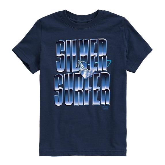 Fantastic Four - Chrome Silver Surfer - Youth Boys Short Sleeve Graphic T-Shirt