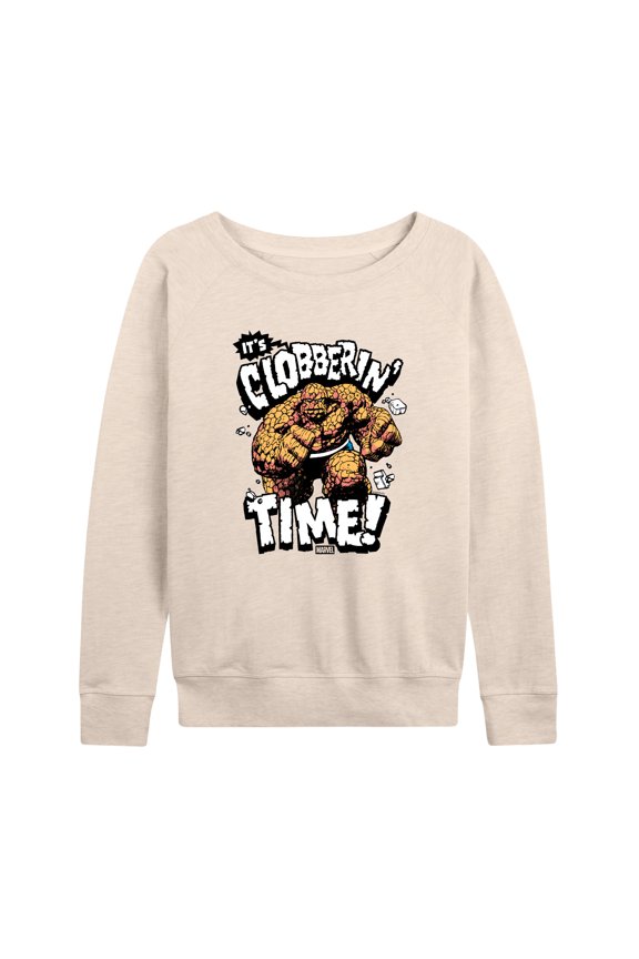 - Clobberin Time - Women's French Terry Long Sleeve Pullover