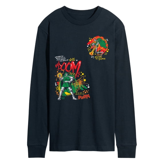 Fantastic Four - Doom Graffiti Long Sleeve Graphic T-Shirt