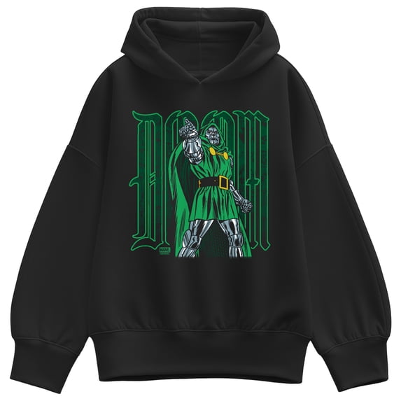 Fantastic Four - Doom Type Women's Oversized Fleece Hoodie Sweatshirt